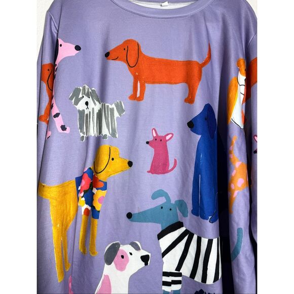 Women’s Dog Pattern Sweatshirt Size 5 XL - Picture 2 of 8